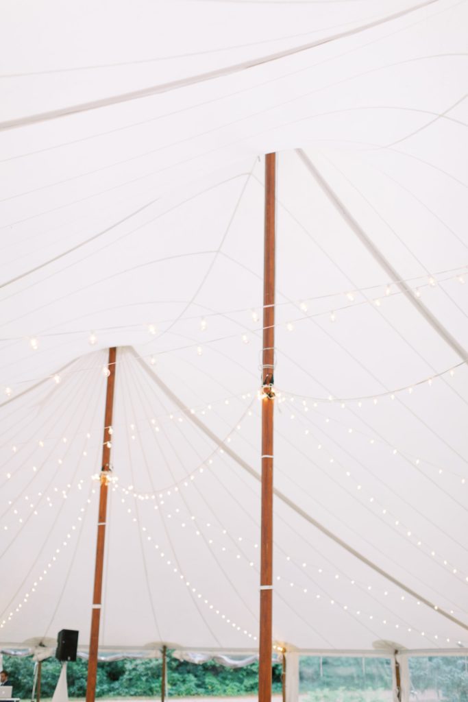 The inside of the tent set up at Bear Mountain Inn + Barn, taken by Marcela Diaz Photography