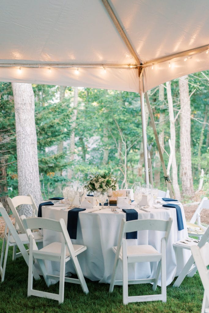 An image of a modern tablescape at a cape cod wedding photographed by Marcela Plosker, a north shore wedding photograph.